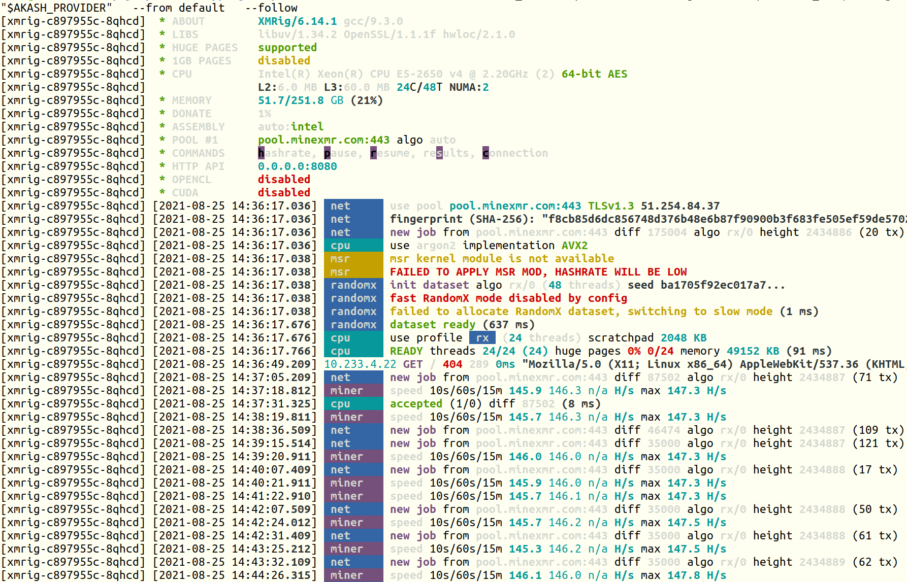 How to mine Monero on Akash Network